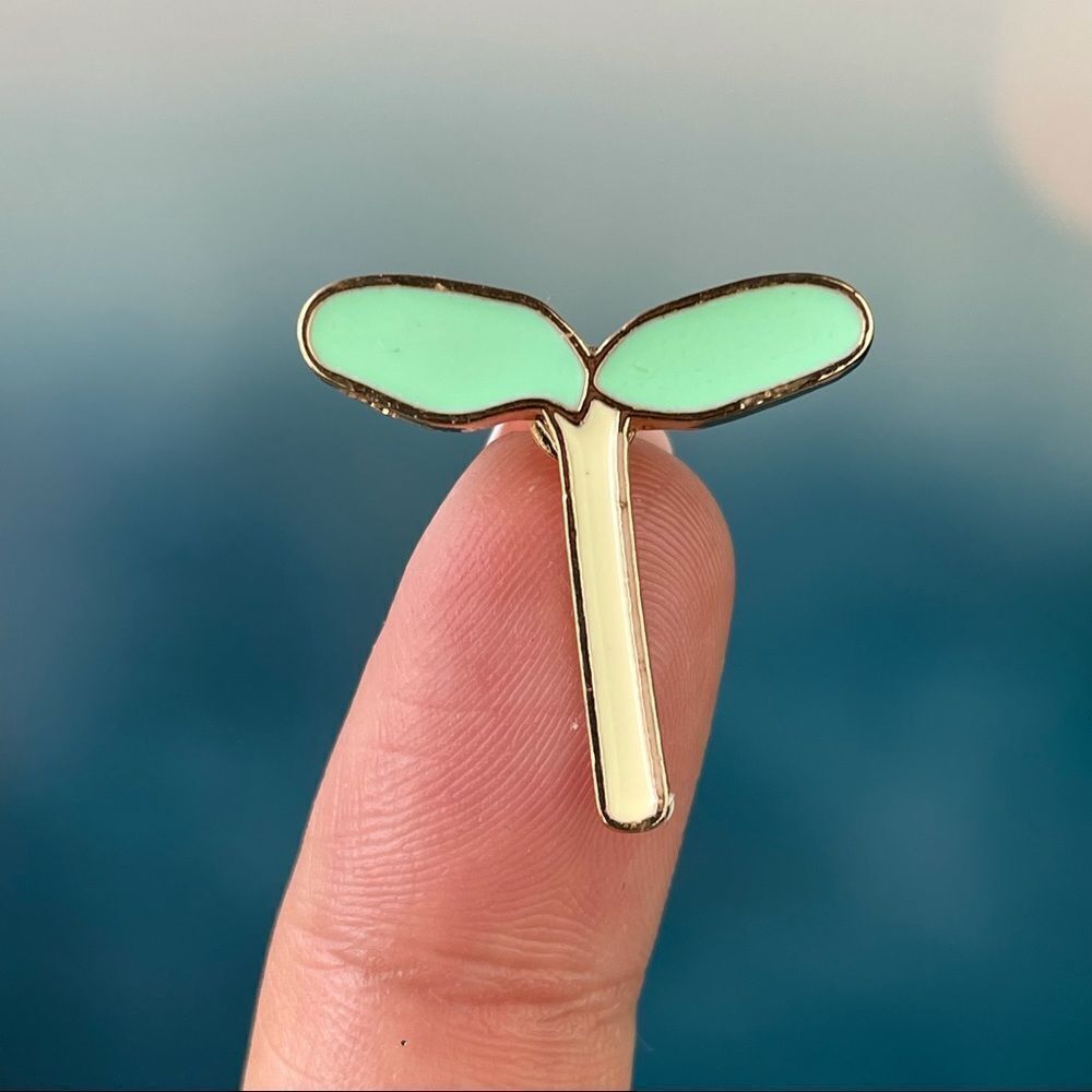 Plant Sprout Green 2 Enamel Pin/ Brooch Lapel